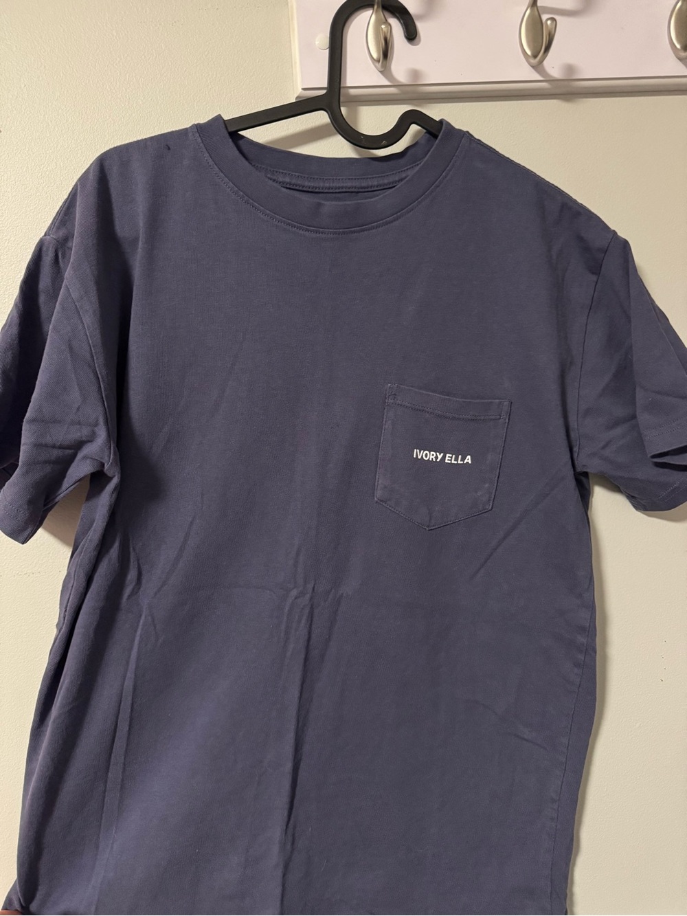 Ivory Ella Navy/purple Pocket Tee